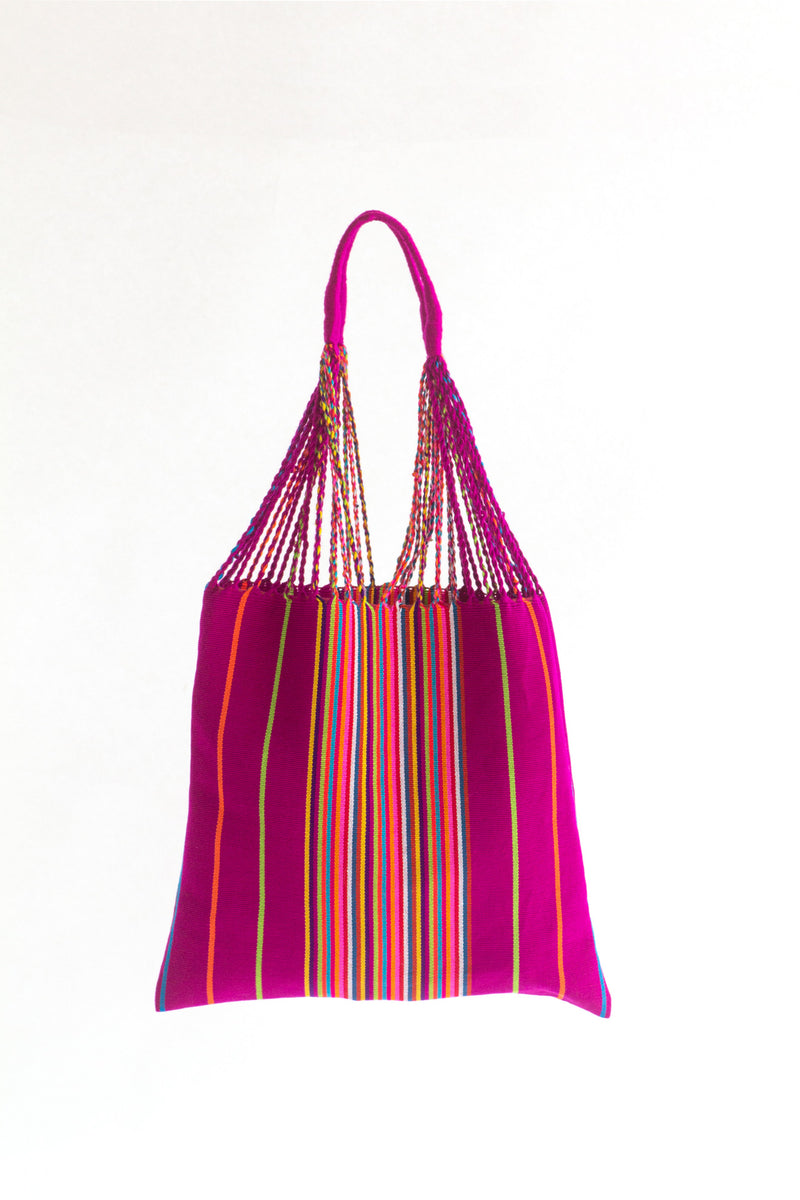 Sac arc-en-ciel de quiche rose