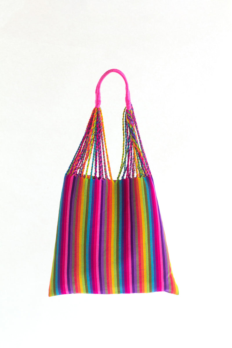 Rainbow Quiche rosa mehrfarbige Tasche