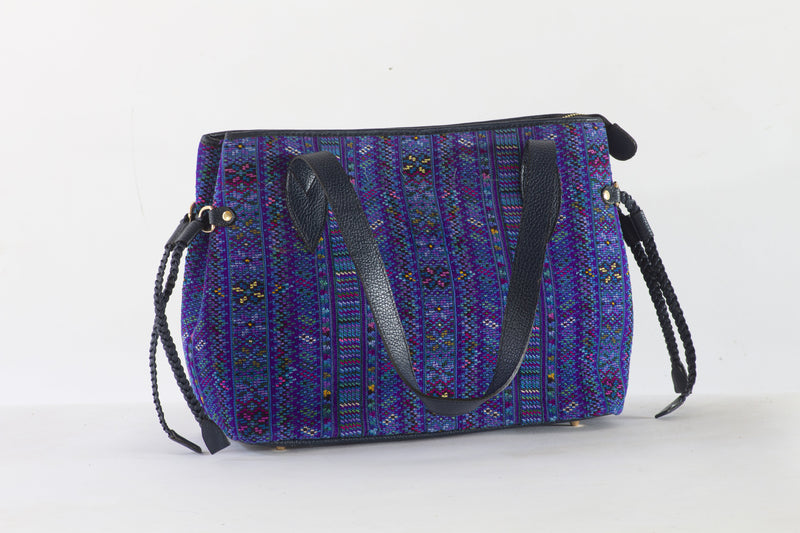 Blaue geflochtene Tasche von Todos Santos