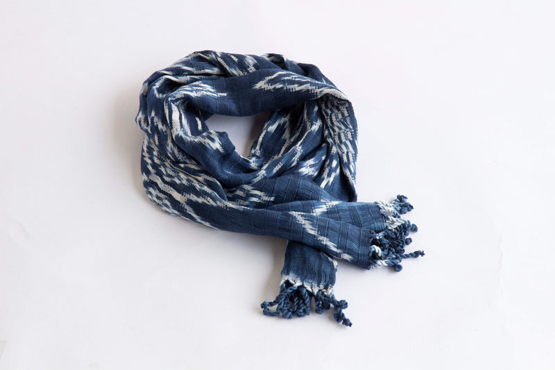 Foulard jaspe bleu clair