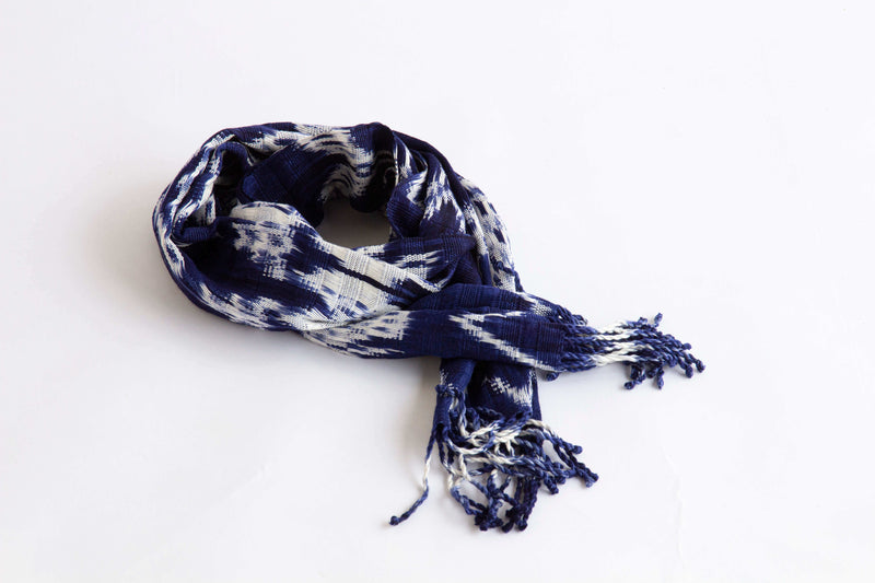 Foulard jaspe bleu foncé