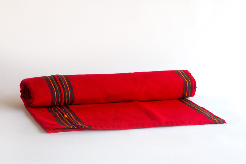 Couvre-lit ou nappe Zacualpa rouge moyen