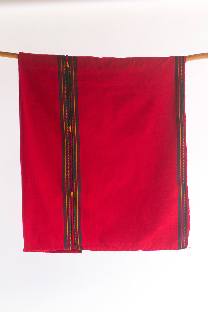 Couvre-lit ou nappe Zacualpa rouge moyen