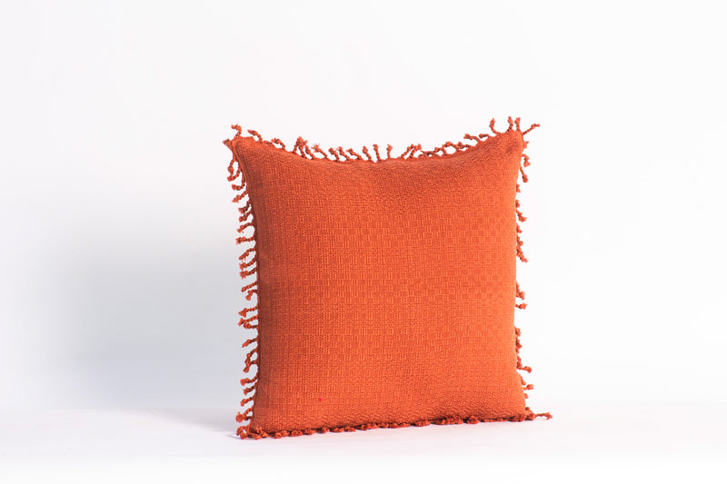 Coussin uni orange Río Blanco de San Marcos