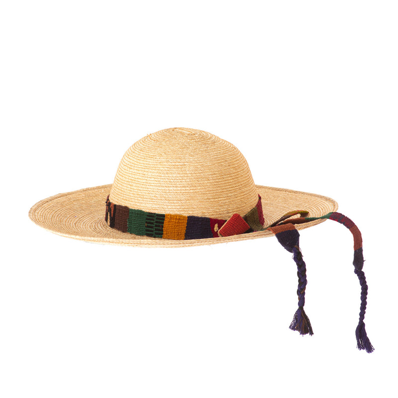 Sombrero Playero con detalles aqua y azules